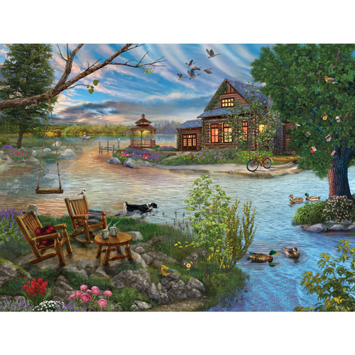 Coffee by the Lake 550 Piece Jigsaw Puzzle