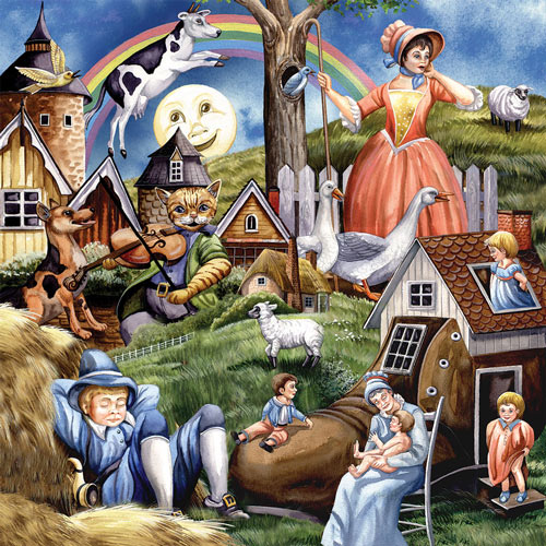 Nursery Rhymes 300 Large Piece Jigsaw Puzzle