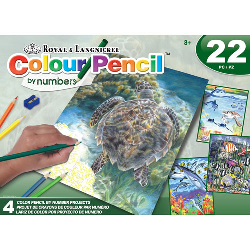 Undersea Color Pencil by Numbers Kit