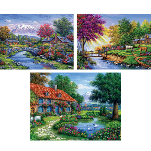 Set of 3: Arturo Zarraga 550 Piece Jigsaw Puzzles