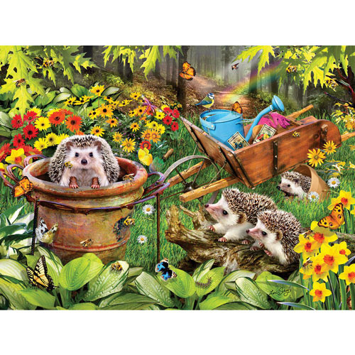 Hedgehogs & Bees 300 Large Piece Jigsaw Puzzle