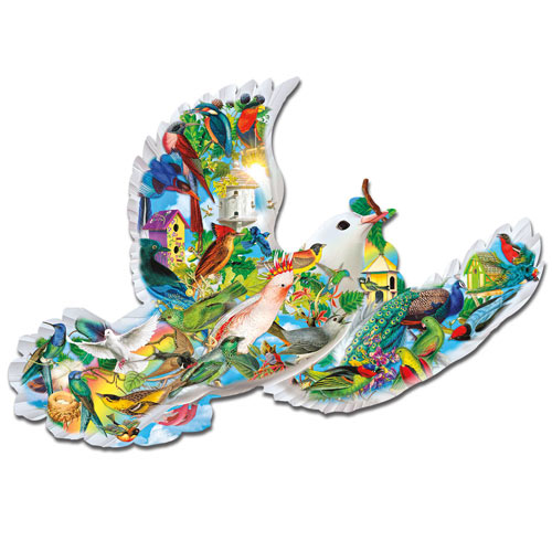Feathered Friends Shaped Dove 1000 Piece Jigsaw Puzzle