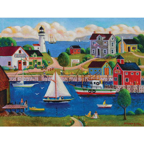 A Day At The Harbor 500 Piece Jigsaw Puzzle