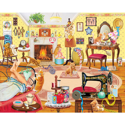 Kittens Visit Betsy's Room 1000 Piece Jigsaw Puzzle