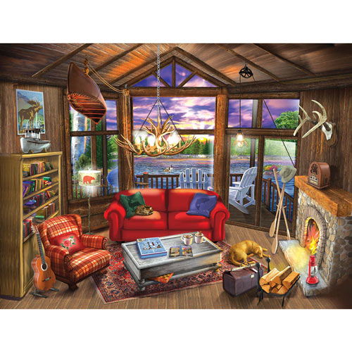 Evening at the Cabin 300 Large Piece Jigsaw Puzzle