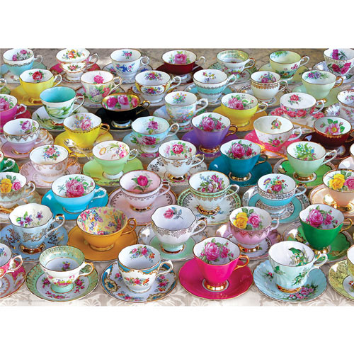 English Tea Cups 1000 Piece Jigsaw Puzzle