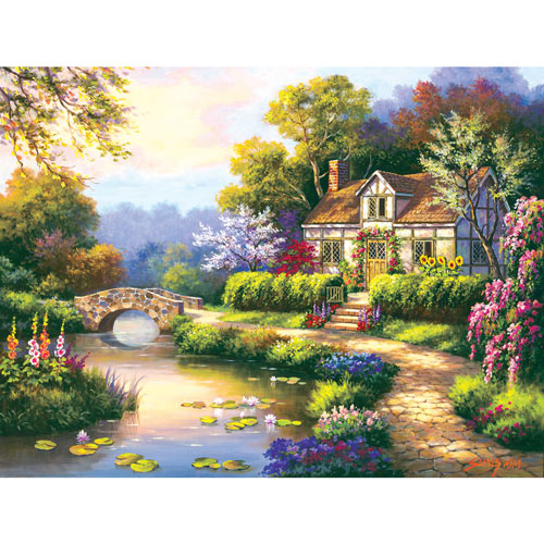 Swan Cottage II 300 Large Piece Jigsaw Puzzle