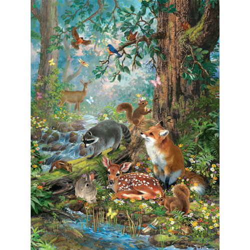 Woodland Forest Friends 300 Large Piece Jigsaw Puzzle