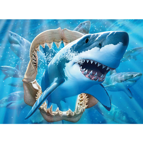 Great White Delight 100 Large Piece Jigsaw Puzzle