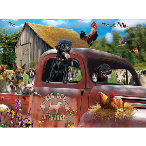 Big Dog in Charge 300 Large Piece Jigsaw Puzzle