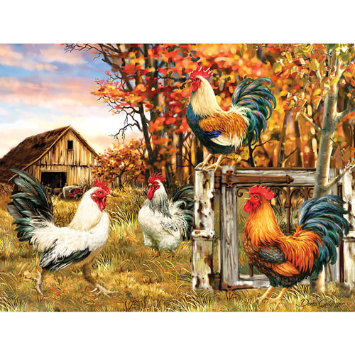 Rooster Farm 300 Large Piece Jigsaw Puzzle