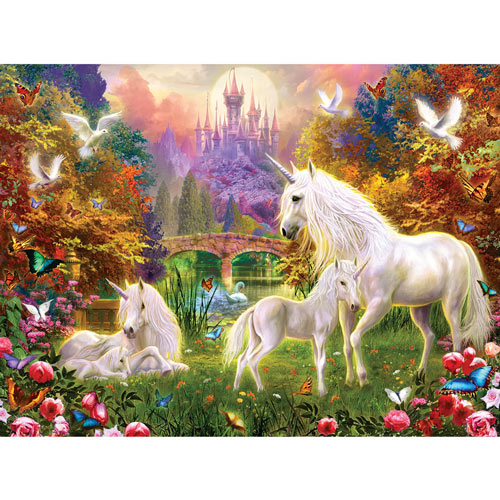 Castle Unicorns 300 Large Piece Jigsaw Puzzle