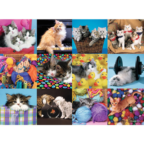 Kitten Collage 300 Large Piece Jigsaw Puzzle