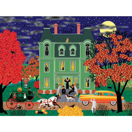  Green House on Halloween 500 Piece Jigsaw Puzzle