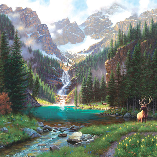 Elk at the Water 1000 piece jigsaw Puzzle