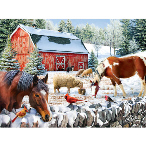 Wintering at the Farm 300 Large Piece Jigsaw Puzzle