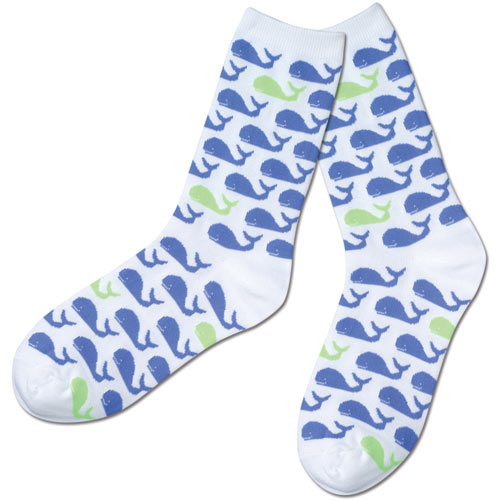 Novelty Seaside Whales Socks