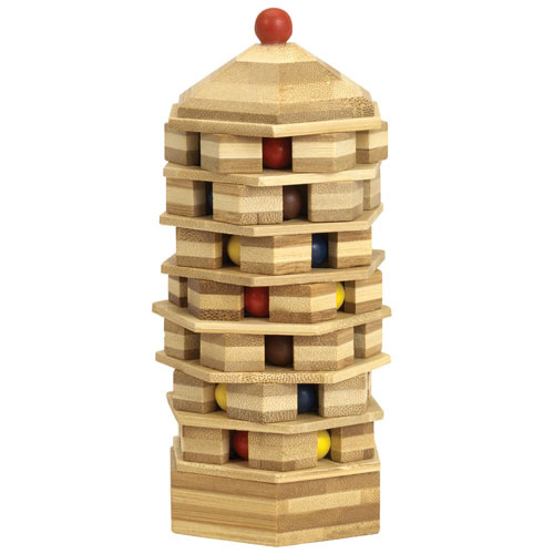 Wooden Bead Pagoda Puzzle