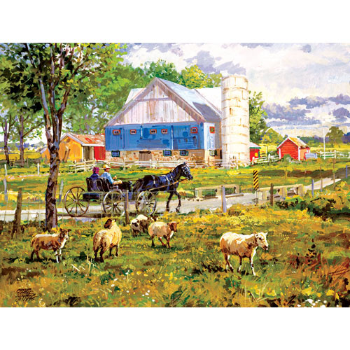 Through the Fields 300 Large Piece Jigsaw Puzzle