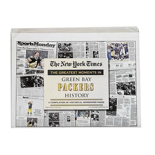 New York Times Greatest Moments Newspaper : Green Bay Packers 