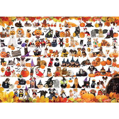 Halloween Cats and Dogs 1000 Piece Jigsaw Puzzle