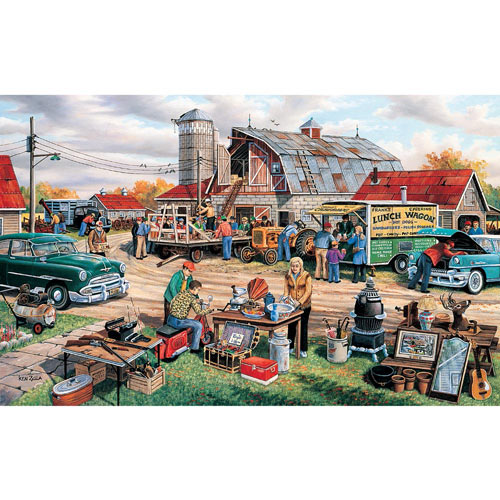Day of the Country Auction 300 Large Piece Jigsaw Puzzle