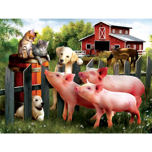 Making New Friends 300 Large Piece Jigsaw Puzzle