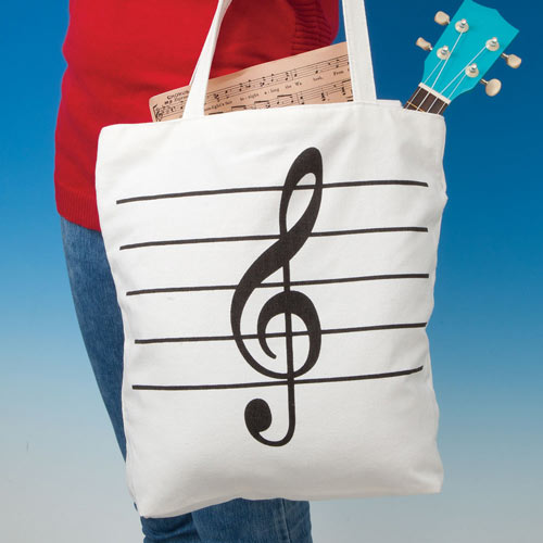 Musical Note Tote Bag