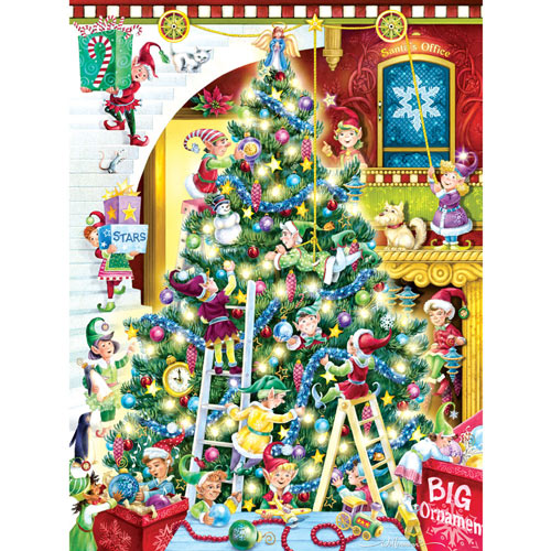 Trimming the Tree 550 Large Piece Jigsaw Puzzle