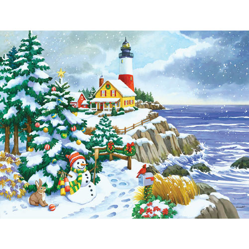 Winter Lighthouse 300 Large Piece Jigsaw Puzzle