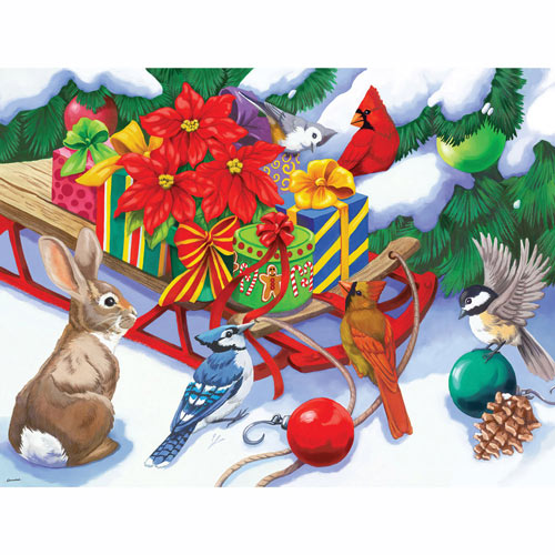 Sled Full of Presents 300 Large Piece Jigsaw Puzzle