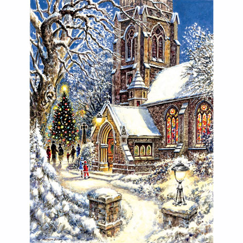 Church in the Snow 300 Large Piece Jigsaw Puzzle
