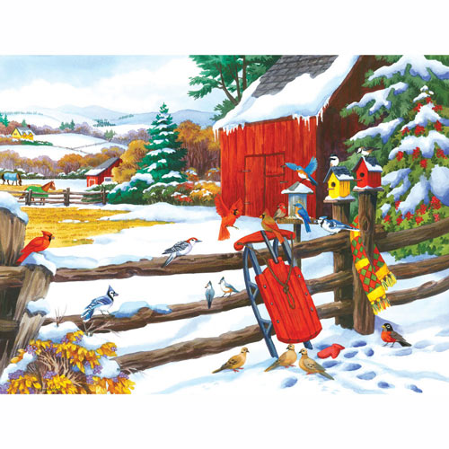 Red Sled and Friends 300 Large Piece Jigsaw Puzzle