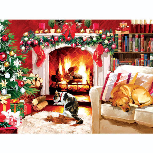 Inside by the Fire 1000 Piece Jigsaw Puzzle