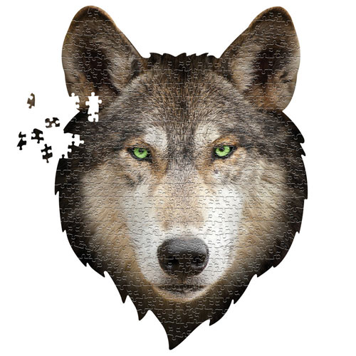 I Am Wolf 550 Piece Shaped Jigsaw Puzzle