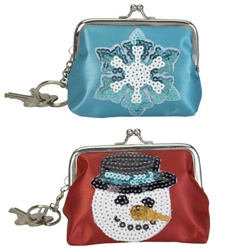 Sparkly Holiday Coin Purse Set