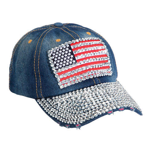 Bling American Flag Hat