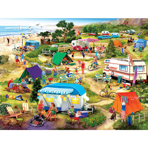 Seaside Campground 300 Large Piece Jigsaw Puzzle