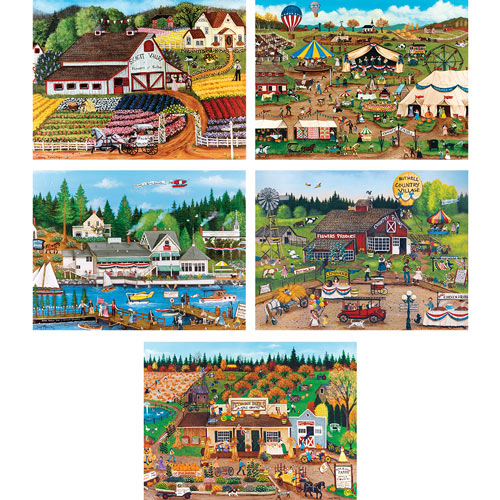 Set of 5: Cindy Mangutz 750 Piece Jigsaw Puzzle