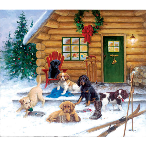 Christmas at the Cabin 550 Piece Jigsaw Puzzle