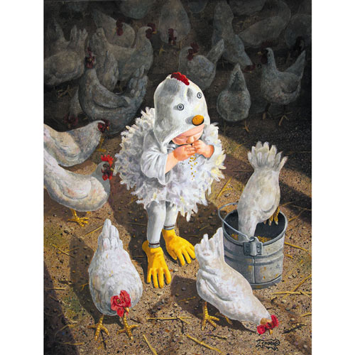 Rooster 500 Piece Western Jigsaw Puzzle