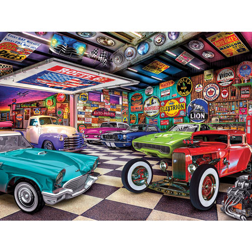 Collector's Garage 750 Piece Jigsaw Puzzle