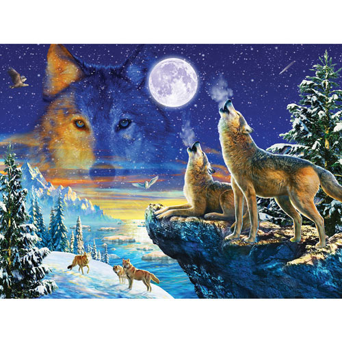 Howling Wolves 1000 Piece Jigsaw Puzzle