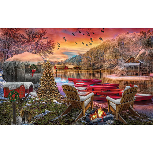 Christmas Eve Camping 1000 Piece Jigsaw Puzzle