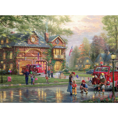 Hometown Firehouse 1000 Piece Jigsaw Puzzle