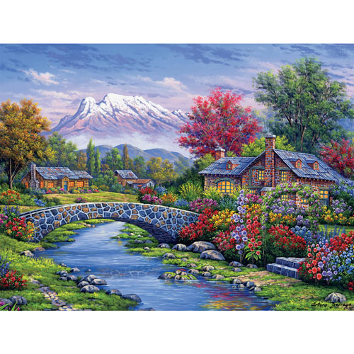Cabin by the River 550 Piece Jigsaw Puzzle