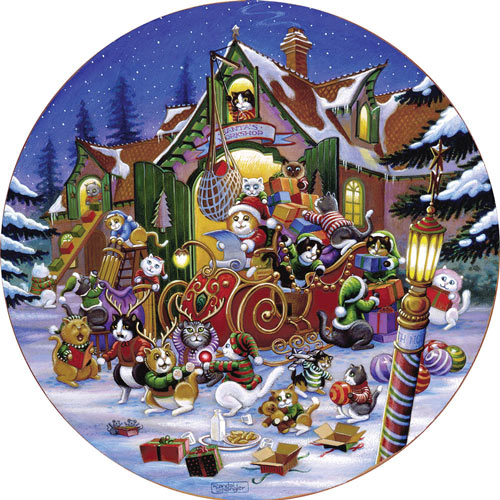 Here Comes Santa Paws 500 Piece Jigsaw Puzzle