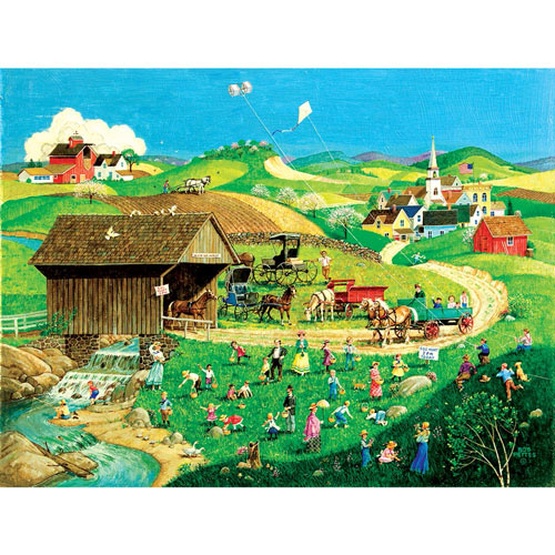 Easter Egg Hunt 500 Piece Jigsaw Puzzle
