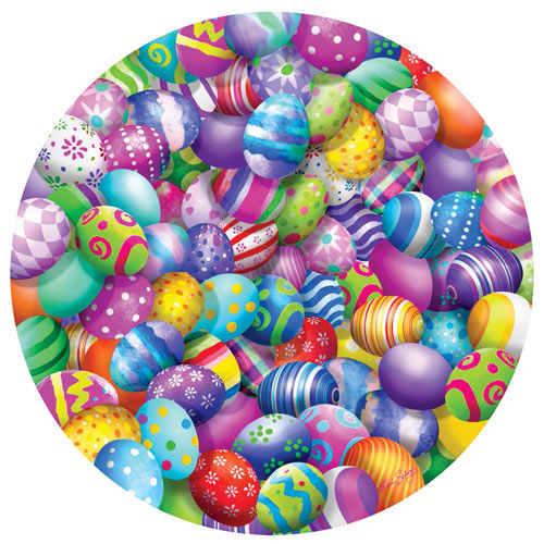Easter Eggs 500 Piece Round Jigsaw Puzzle
