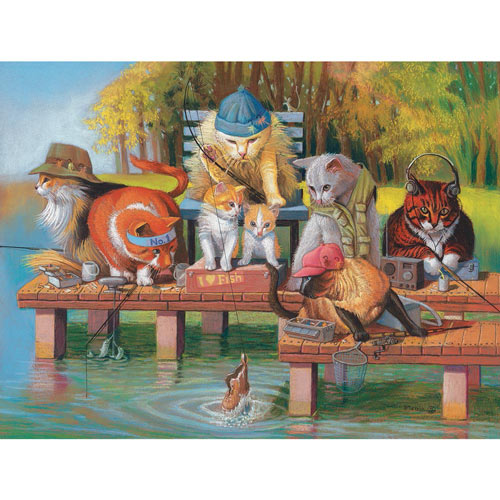 Fishing on the Dock 300 Large Piece Jigsaw Puzzle
